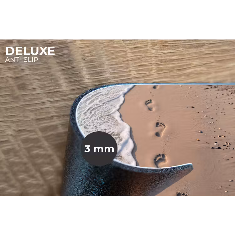 Voetstappen - Vloedlijn - Zee Placemat vinyl groot -closeup