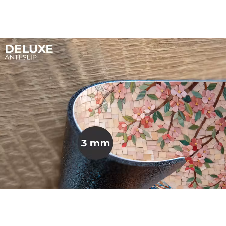 Vogel - fontein - mozaiek - kleurrijk - dieren Placemat vinyl groot -closeup
