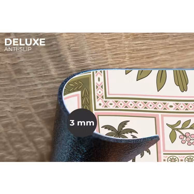 Vogel - Tropisch - Patroon - Decoratief - Groen Placemat vinyl groot -closeup