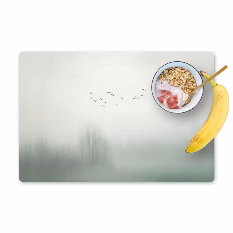 Vogel - Vlucht - Natuur - Minimalistisch Placemat vinyl groot -zzzproduct_Kitchenyeah-website