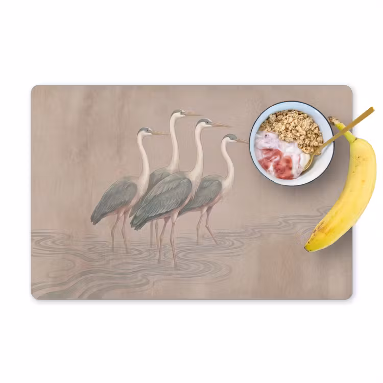 Vogel - Water - Natuur - Vintage Placemat vinyl groot -zzzproduct_Kitchenyeah-website