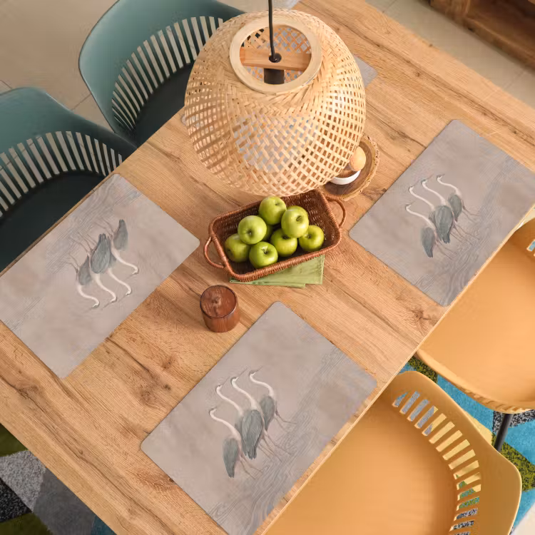 Vogel - Water - Natuur - Vintage Placemat vinyl groot -zzsfeer5_Kitchenyeah-website
