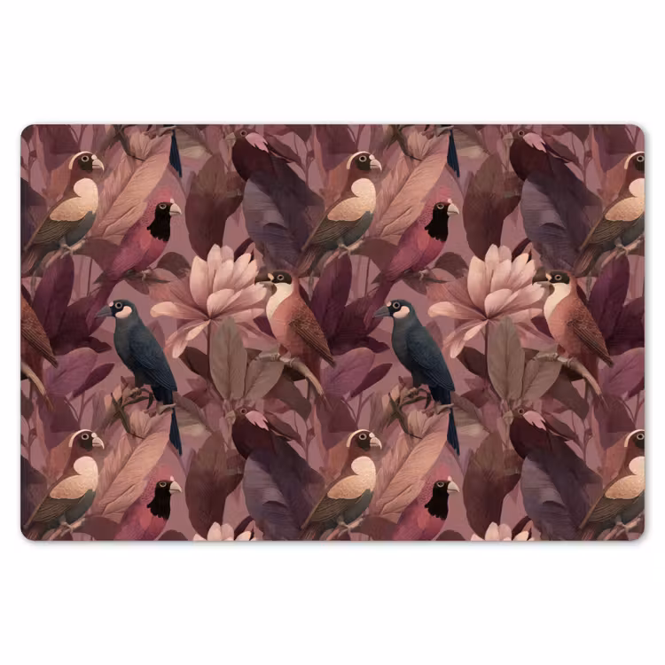 Vogels - Bladeren - Roze Placemat vinyl groot 368 -zzsfeer1_Kitchenyeah-website
