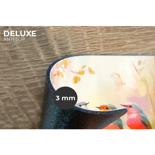 Vogels - Kleurrijk - Tak Placemat vinyl groot -closeup