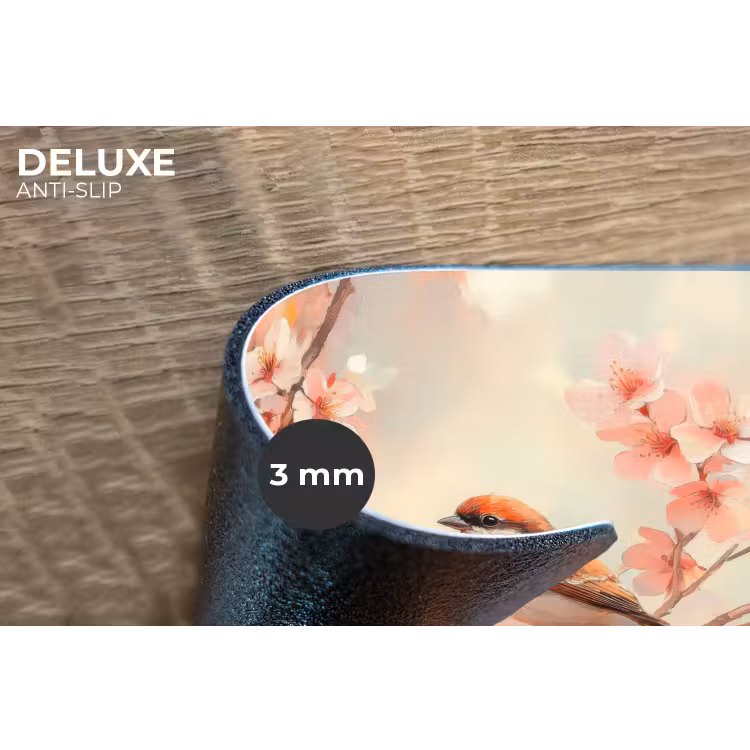 Vogels - Romantic - Bloesemtak Placemat vinyl groot -closeup