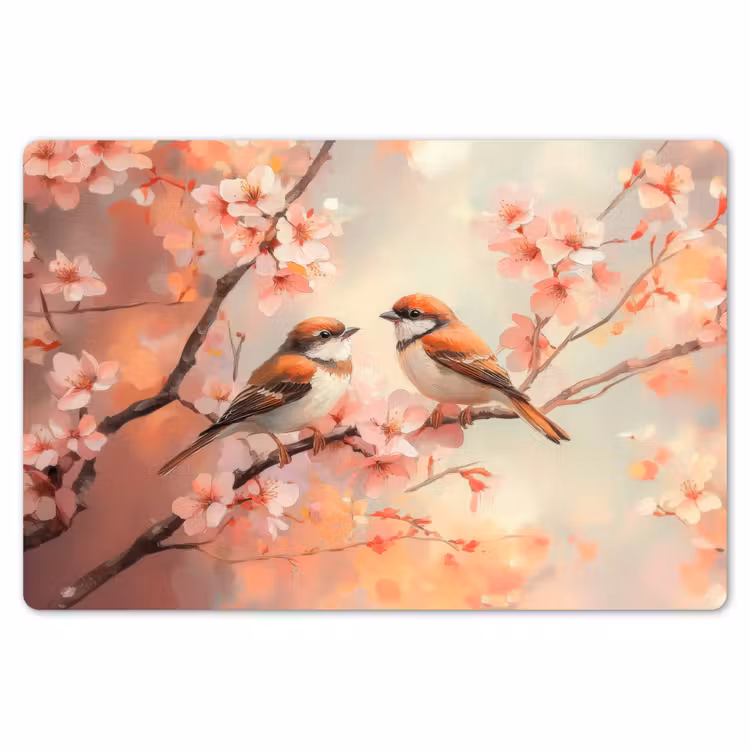 Vogels - Romantic - Bloesemtak Placemat vinyl groot -zzsfeer1_Kitchenyeah-website