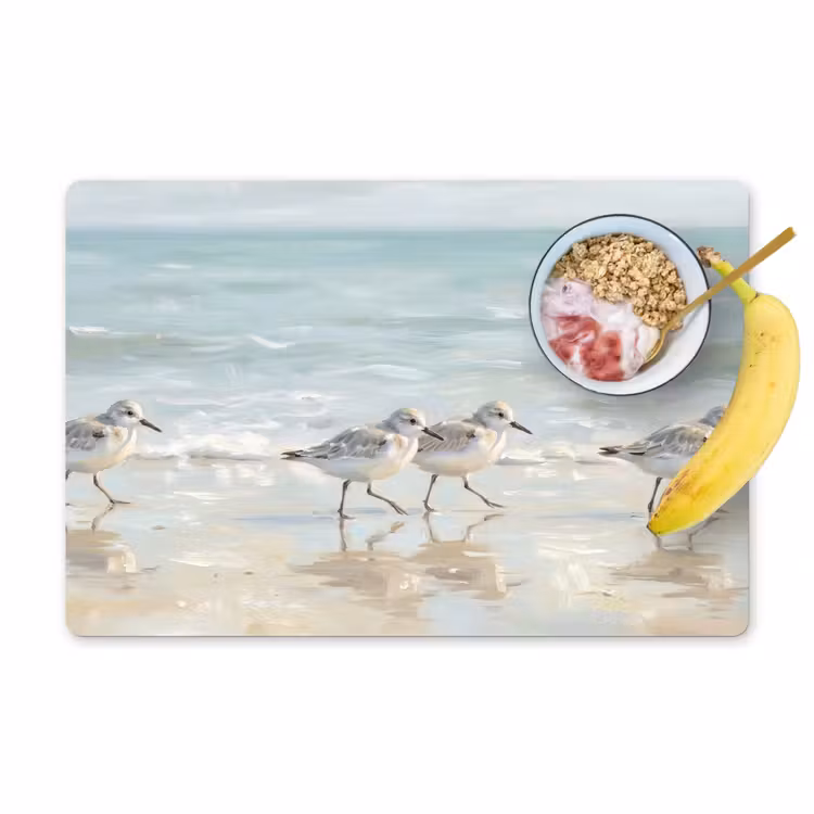 Vogels - Strand - Zee Placemat vinyl groot -zzzproduct_Kitchenyeah-website