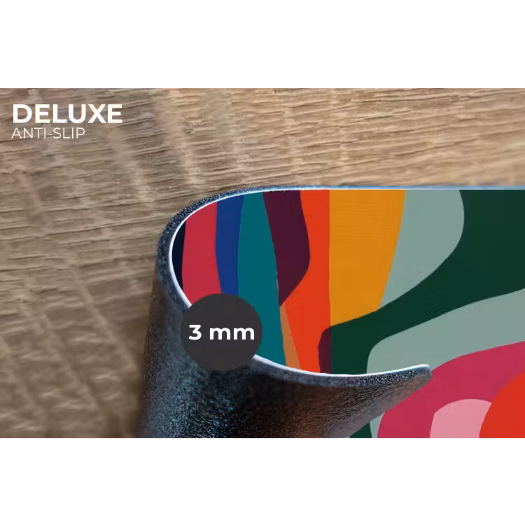 Vormen - Bochten - Kleurrijk - Abstract Placemat vinyl groot -closeup