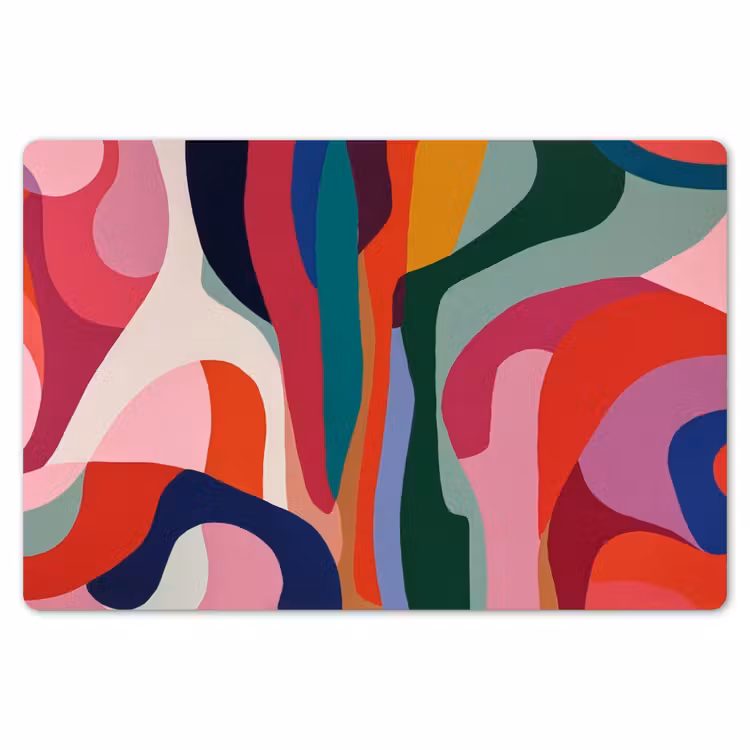 Vormen - Bochten - Kleurrijk - Abstract Placemat vinyl groot -zzsfeer1_Kitchenyeah-website