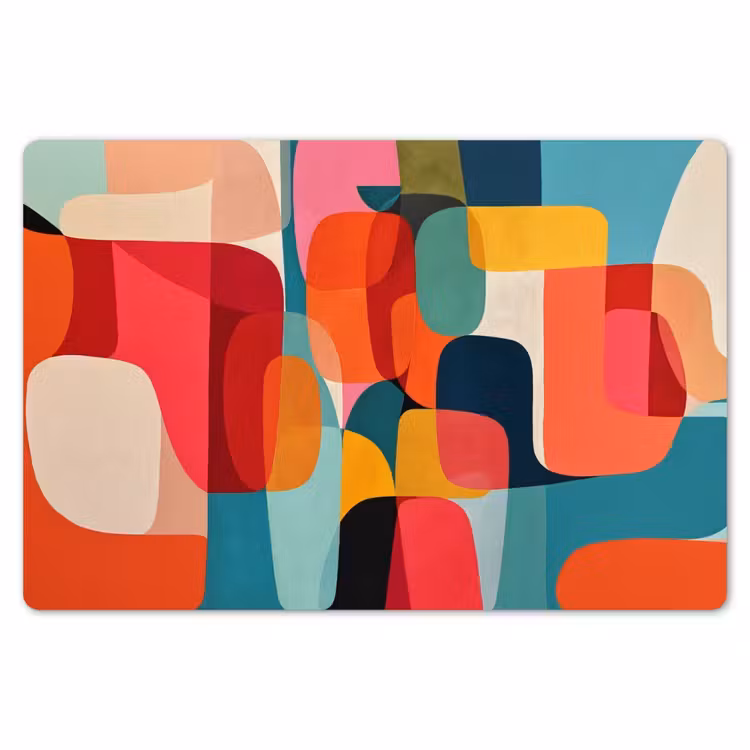 Vormen - Kleurrijk - Abstract - Vlakken Placemat vinyl groot -zzsfeer1_Kitchenyeah-website