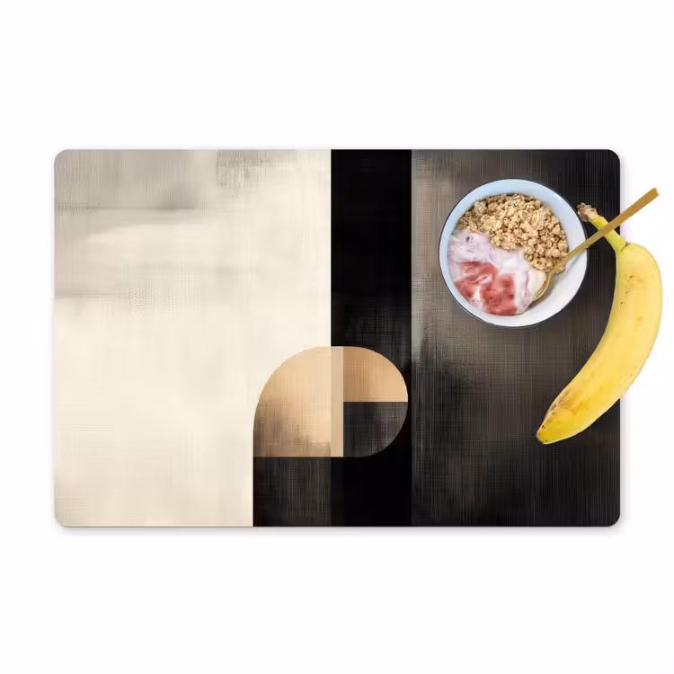 Vormen - Modern - Zwart Placemat vinyl groot -zzzproduct_Kitchenyeah-website