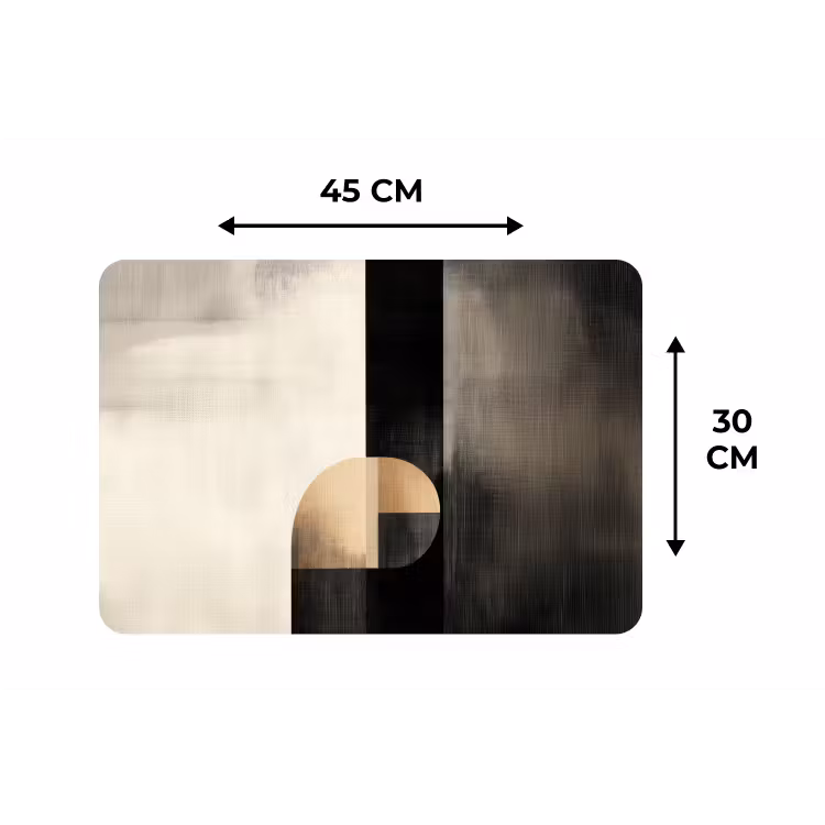 Vormen - Modern - Zwart Placemat vinyl groot -specs