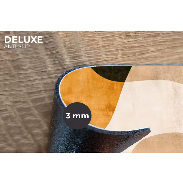 Vormen - Okergeel - Abstract Placemat vinyl groot -closeup