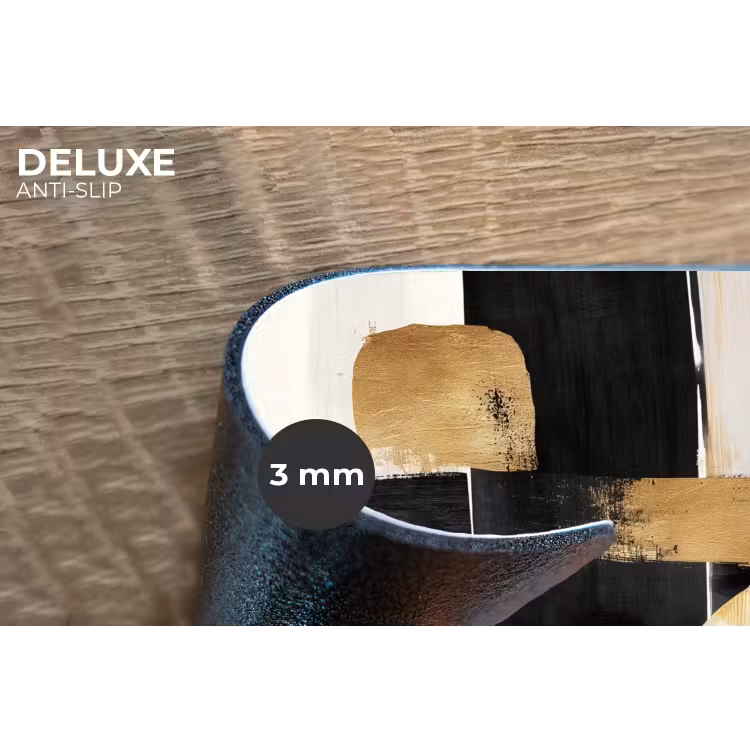 Vormen - Penseelstreken - Abstract - Goud Placemat vinyl groot -closeup
