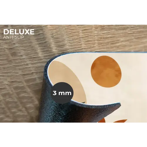 Vormen - Rond - Bladeren - Beige Placemat vinyl groot -closeup
