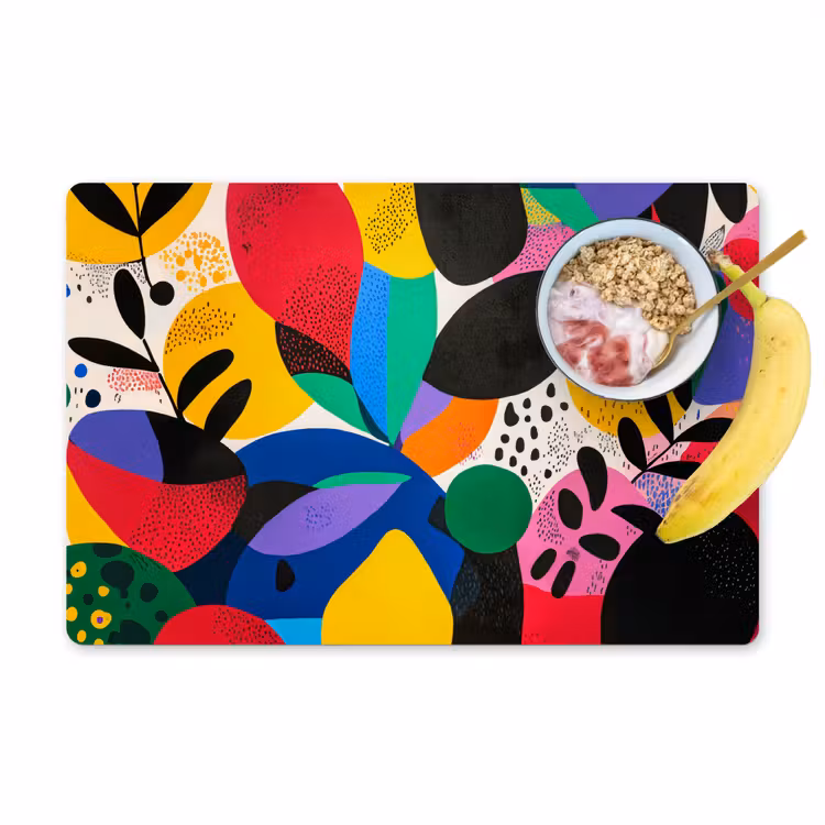 Vormen - Stippen - Kleurrijk Placemat vinyl groot -zzzproduct_Kitchenyeah-website
