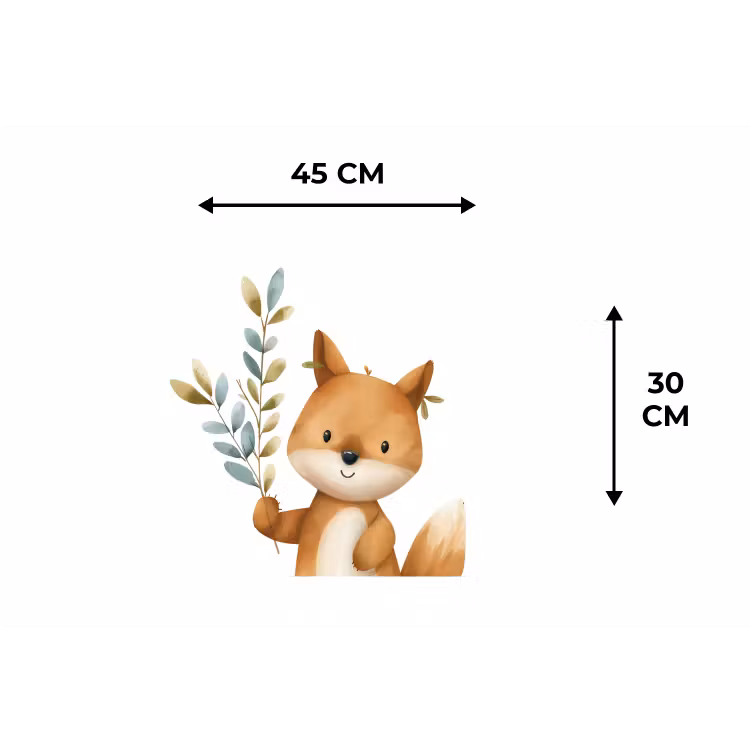 Vos - Dier - Bosdieren Placemat vinyl groot -specs