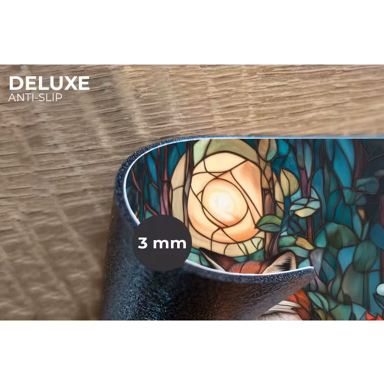 Vos - Mozaïek - Bos - Maan Placemat vinyl groot -closeup