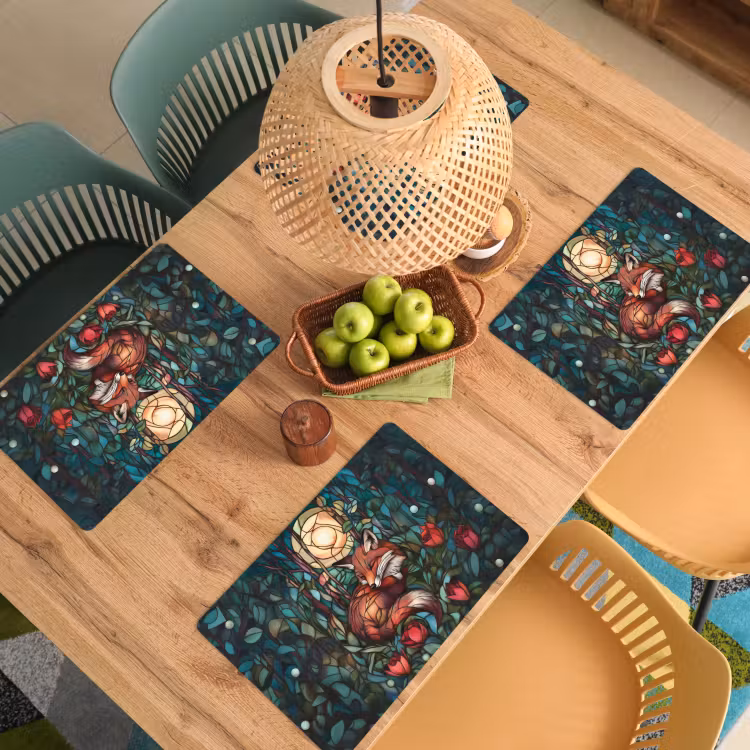 Vos - Mozaïek - Bos - Maan Placemat vinyl groot -zzsfeer5_Kitchenyeah-website