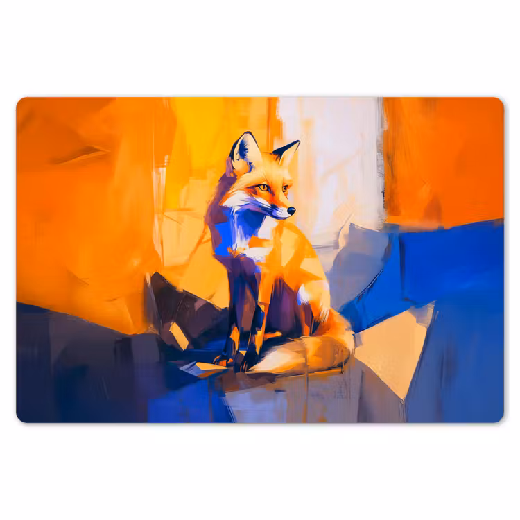 Vos - Oranje - Vormen - Abstract Placemat vinyl groot -zzsfeer1_Kitchenyeah-website