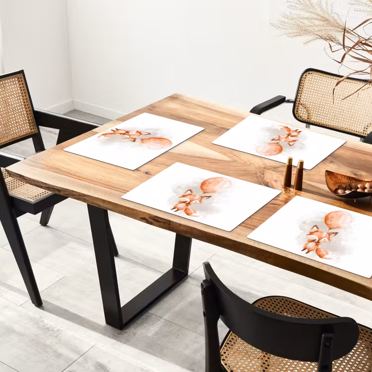 Vos - Pastel kleuren - Dier Placemat vinyl groot -zzsfeer4_Kitchenyeah-website