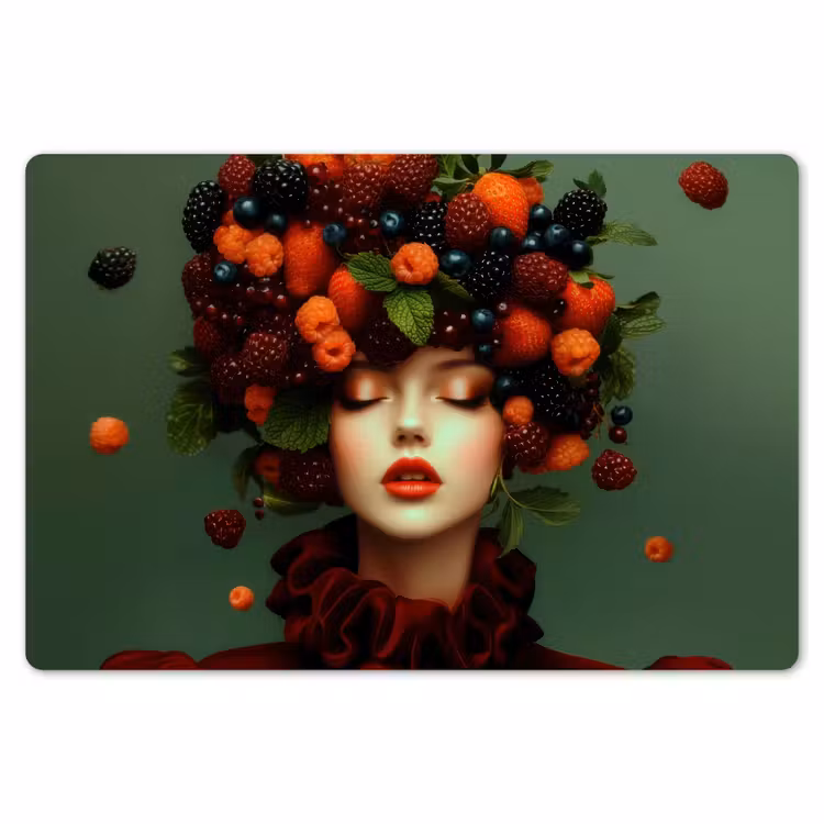 Vrouw - Aardbeien - Frambozen - Bramen - Bessen Placemat vinyl groot -zzsfeer1_Kitchenyeah-website