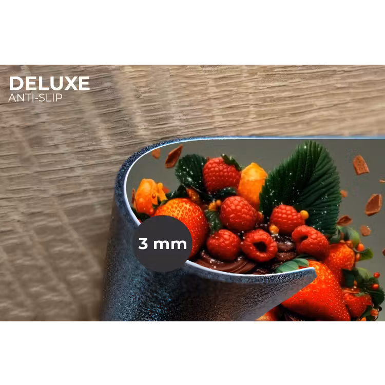Vrouw - Chocolade - Frambozen - Aardbeien - Koekjes Placemat vinyl groot -closeup