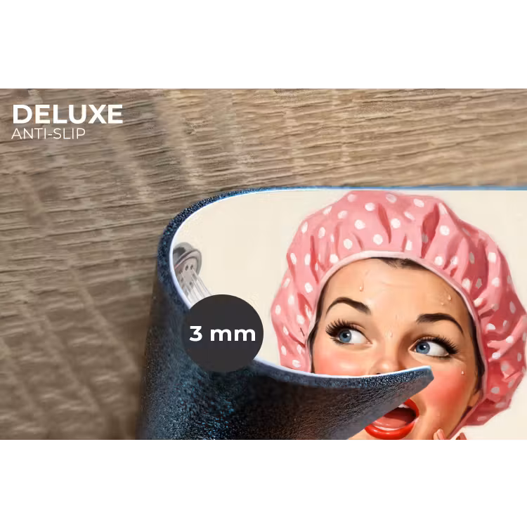 Vrouw - Douche - Roze Placemat vinyl groot -closeup