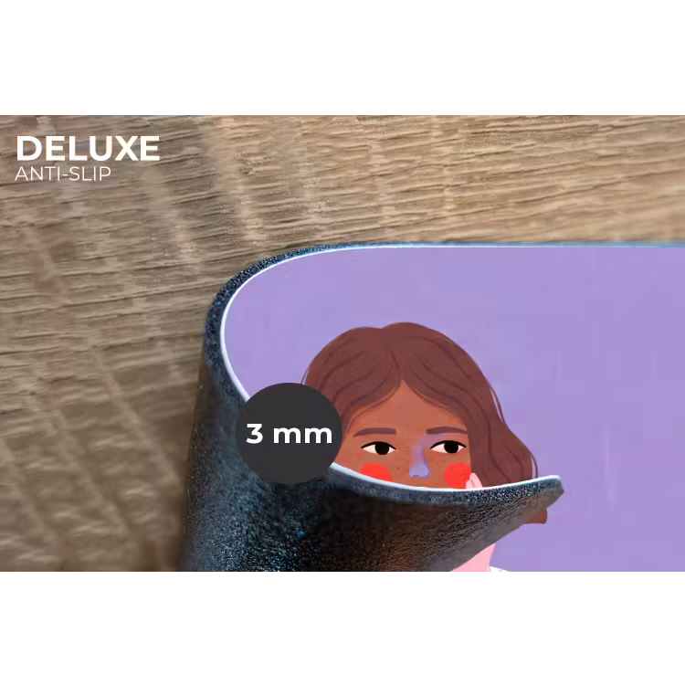 Vrouw - Gezicht - Mensen - Abstract - Kleurrijk Placemat vinyl groot -closeup