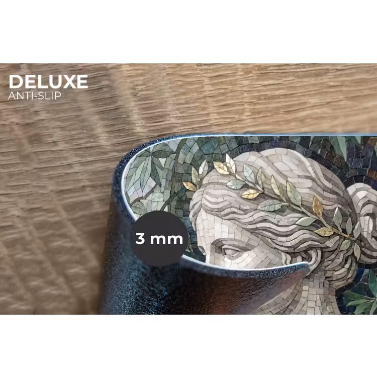 Vrouw - Klassiek - Mozaiëk - Natuur - Groen Placemat vinyl groot -closeup