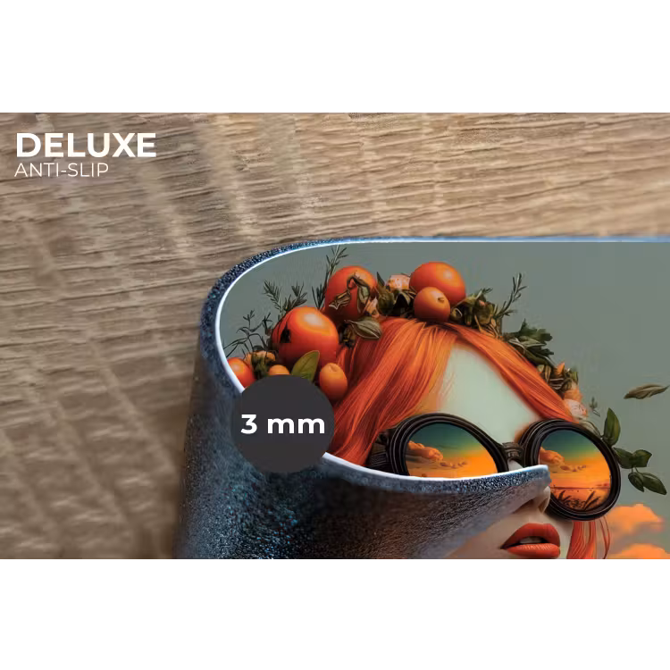 Vrouw - Kroon - Tomaat - Bascilicum - Zonnebril Placemat vinyl groot -closeup