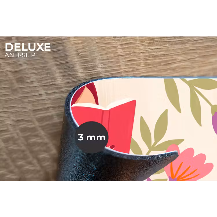 Vrouw - Lezen - Thuis - Modern - Bloemen Placemat vinyl groot -closeup