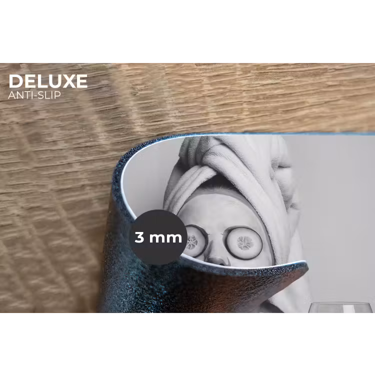 Vrouw - Masker - Wijn - Sigaret Placemat vinyl groot -closeup