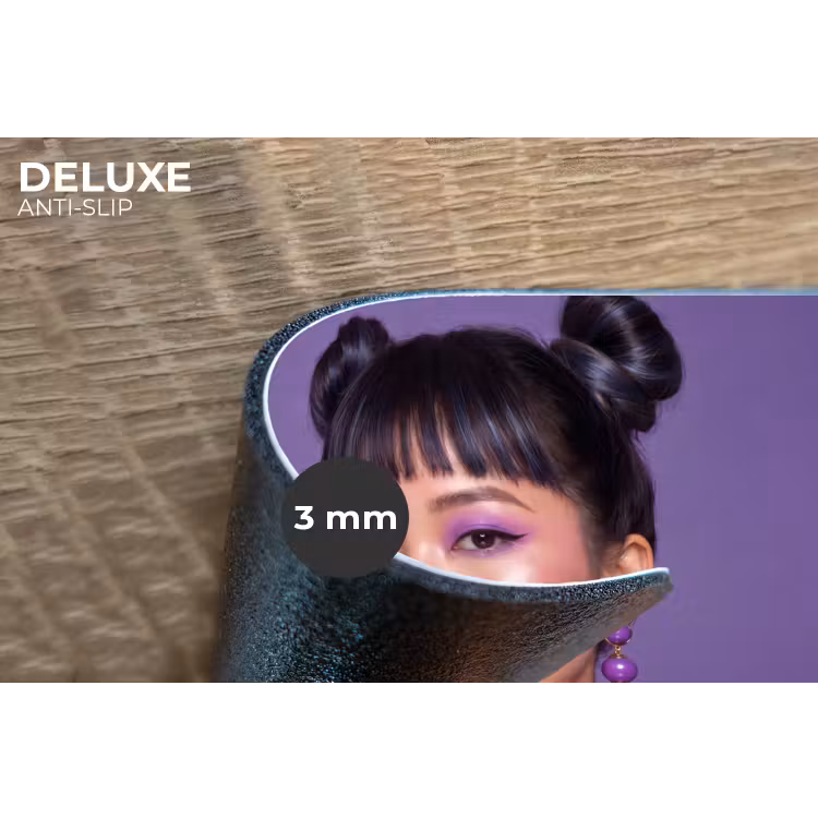 Vrouw - Portret - Make-up - Paars - Levendig Placemat vinyl groot -closeup