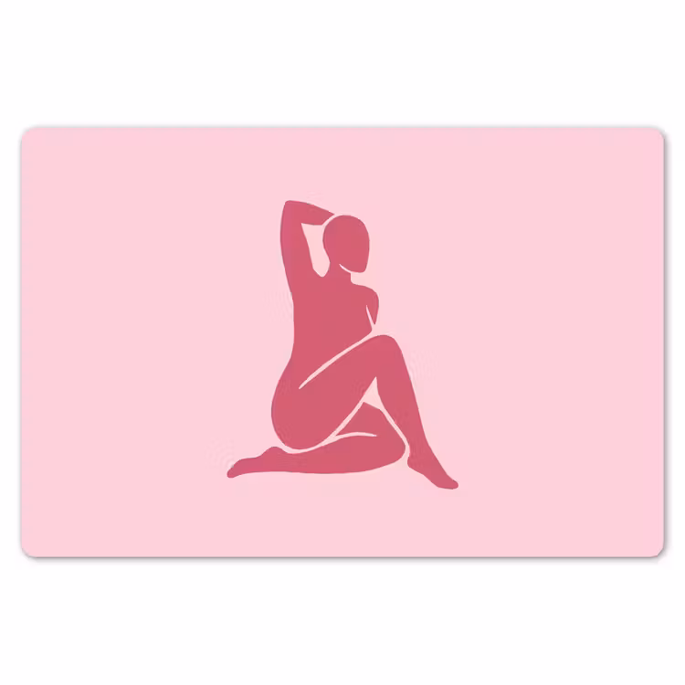 Vrouw - Silhouet - Abstract - Modern - Roze Placemat vinyl groot -zzsfeer1_Kitchenyeah-website