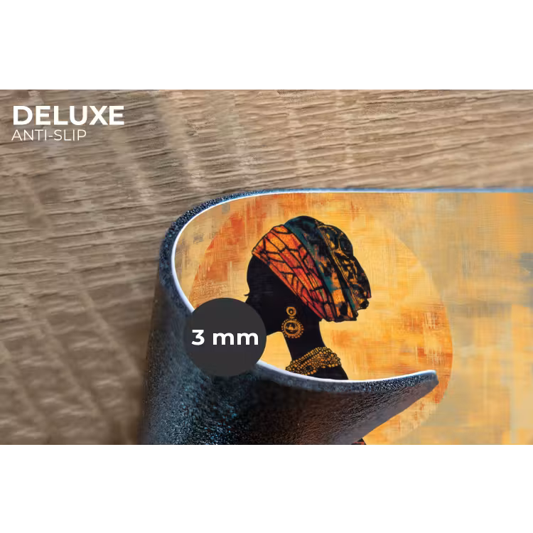 Vrouw - Silhouet - Patronen - Sierlijk Placemat vinyl groot -closeup
