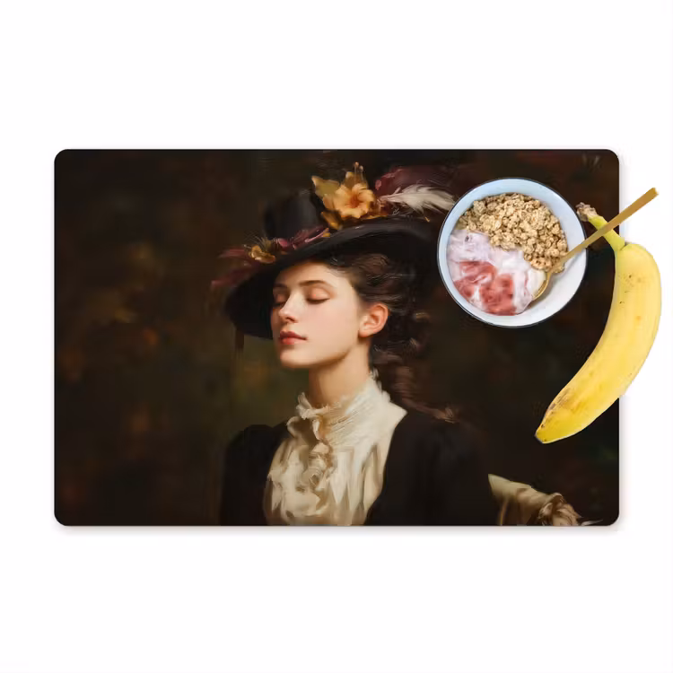 Vrouw - Victoriaans - Portret Placemat vinyl groot -zzzproduct_Kitchenyeah-website