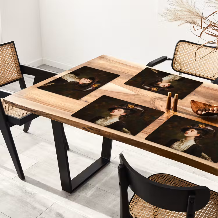 Vrouw - Victoriaans - Portret Placemat vinyl groot -zzsfeer4_Kitchenyeah-website