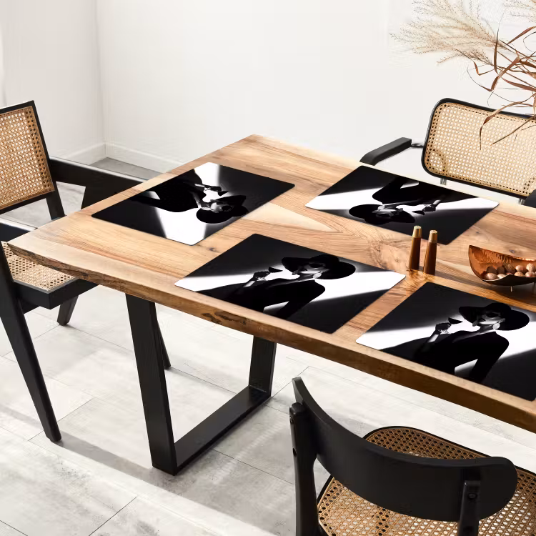 Vrouw - Wijn - Chic Placemat vinyl groot -zzsfeer4_Kitchenyeah-website