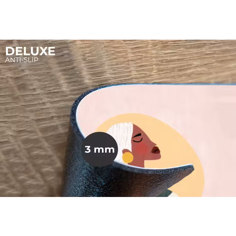 Vrouw - Zon - Kleurrijk Placemat vinyl groot -closeup