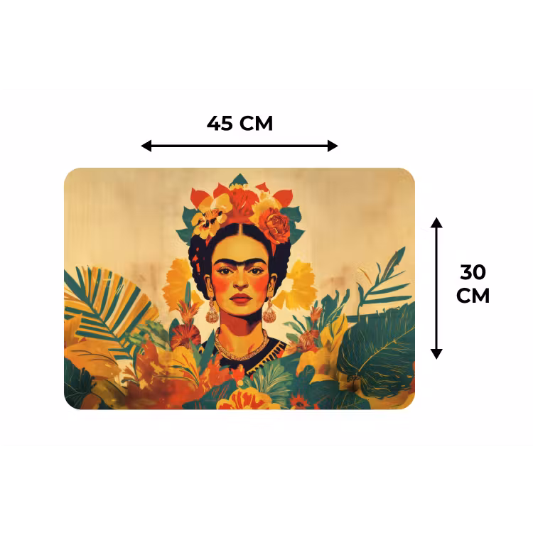 Vrouwelijk - Bloemen - Sieraden Placemat vinyl groot -specs