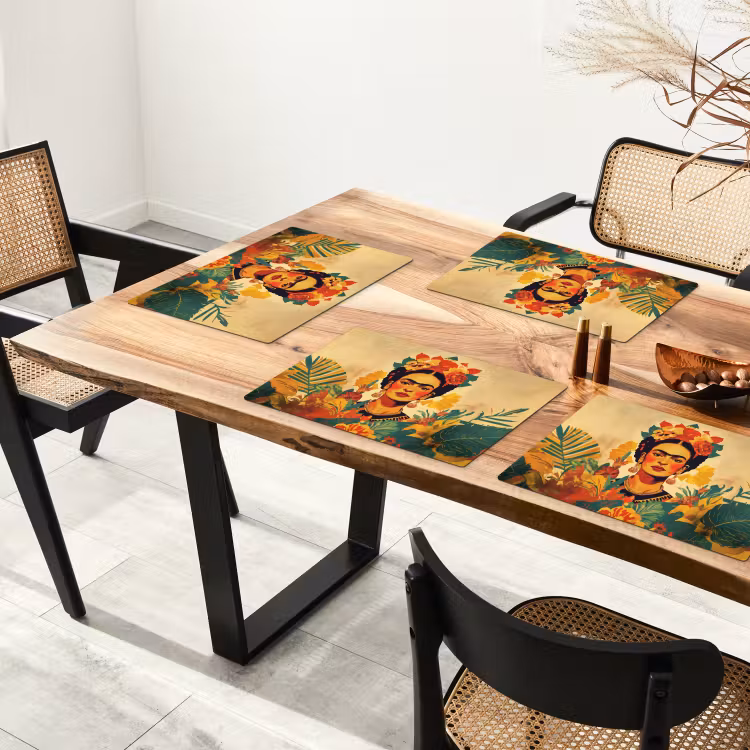 Vrouwelijk - Bloemen - Sieraden Placemat vinyl groot -zzsfeer4_Kitchenyeah-website