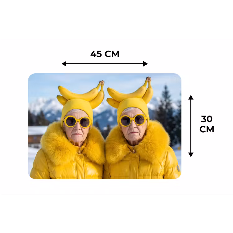 Vrouwen - Bananen - Geel Placemat vinyl groot -specs