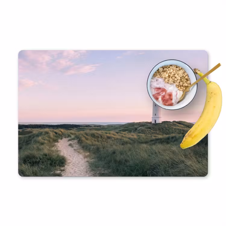 Vuurtoren - Duinlandschap - Zee Placemat vinyl groot -zzzproduct_Kitchenyeah-website