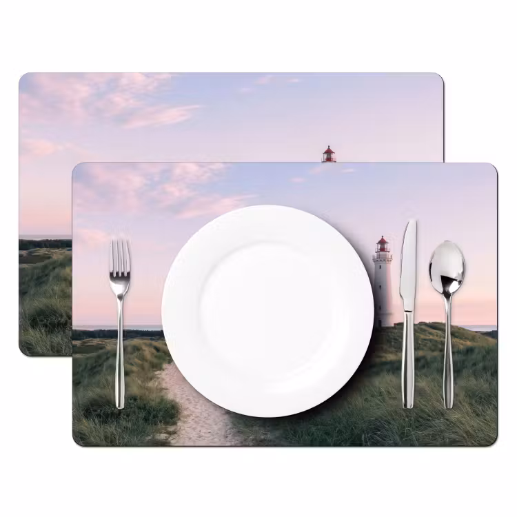 Vuurtoren - Duinlandschap - Zee Placemat vinyl groot -zzsfeer2_Kitchenyeah-website