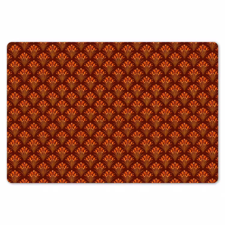 Waaiers - Art Deco - Botanisch - Roestbruin - Oranje Placemat vinyl groot 368 -zzsfeer1_Kitchenyeah-website