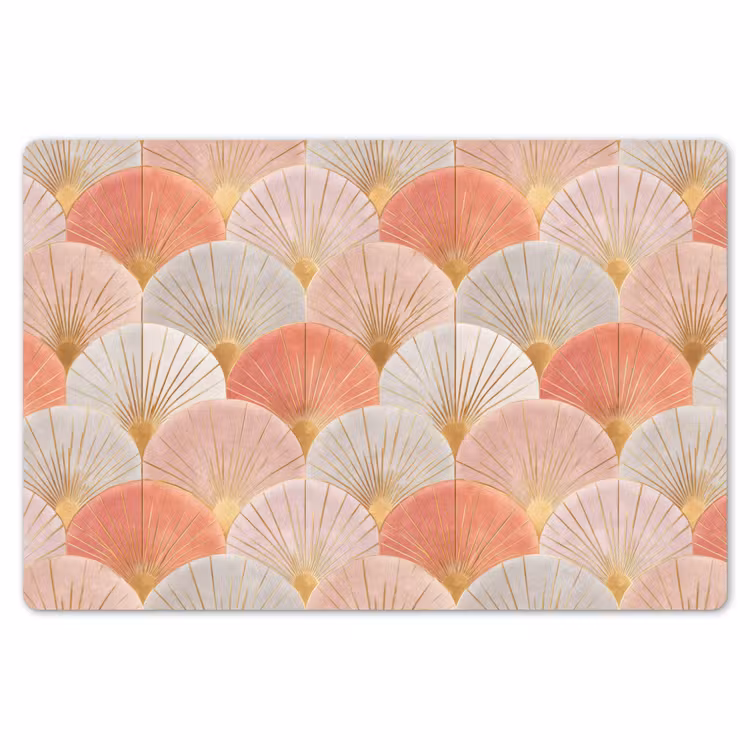Waaiers - Goud - Roze Placemat vinyl groot 368 -zzsfeer1_Kitchenyeah-website