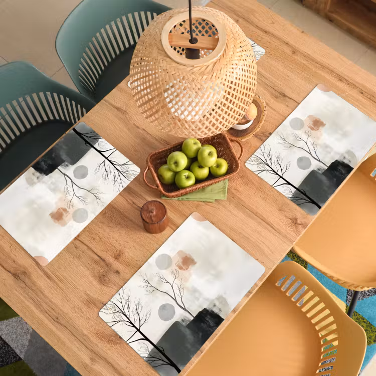 Wabi sabi - Beige - Plant Placemat vinyl groot -zzsfeer5_Kitchenyeah-website