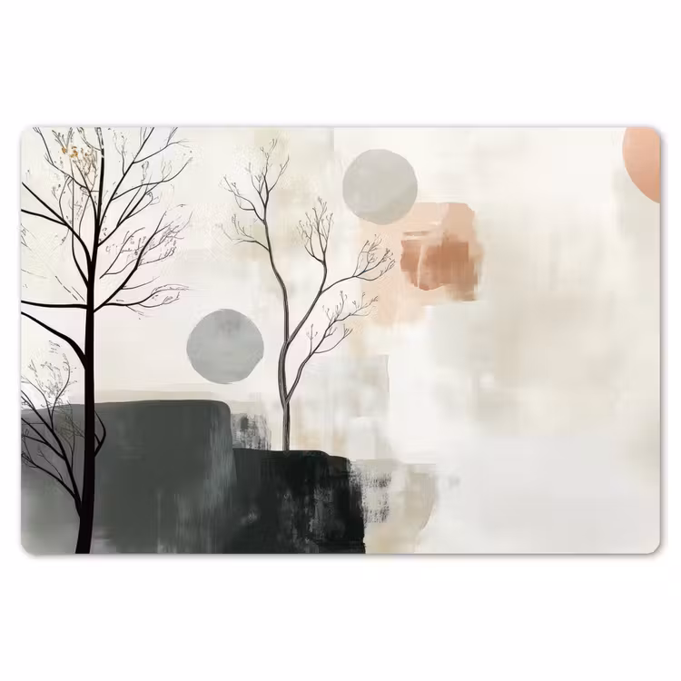 Wabi sabi - Beige - Plant Placemat vinyl groot -zzsfeer1_Kitchenyeah-website