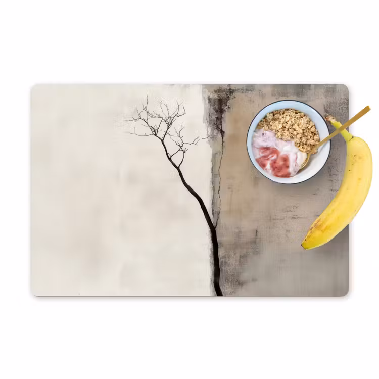 Wabi sabi - Plant - Beige Placemat vinyl groot -zzzproduct_Kitchenyeah-website